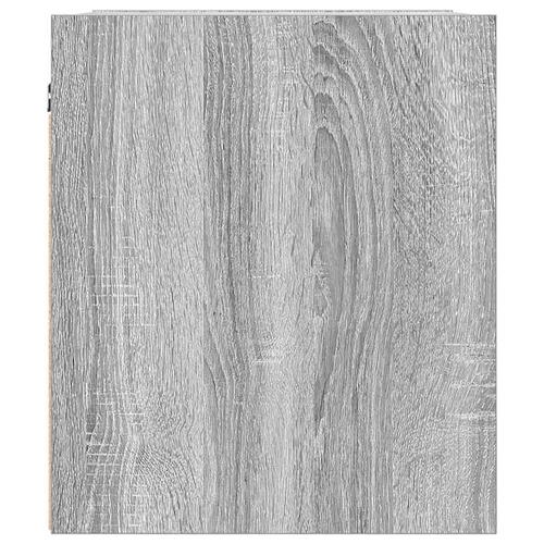 Væghængte sengeborde 2 stk. 38x34x40 cm grå sonoma-eg