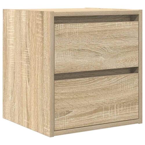 Væghængt sengebord 38x34x40 cm sonoma-eg
