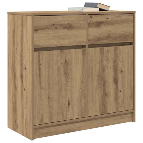 Skænk med skuffe 80x34x76 cm konstrueret træ kunsteg