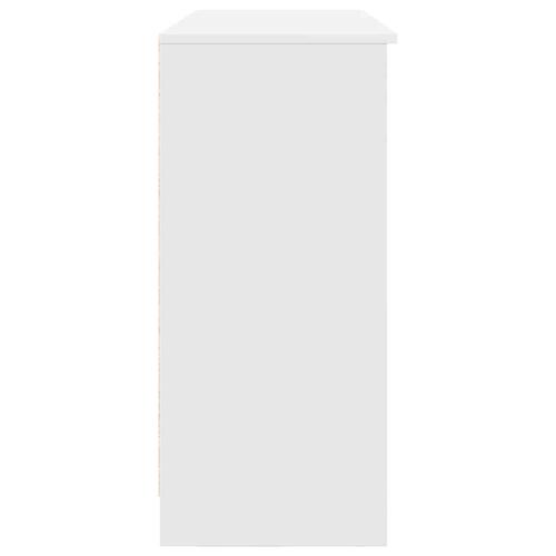 Skænk med skuffe 101x35x76 cm konstrueret træ hvid