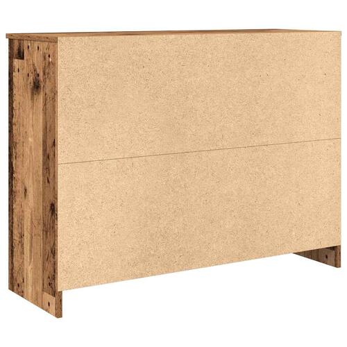 Skænk med skuffe 101x35x76 cm konstrueret træ antikt træ