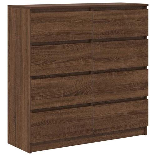 Skænk 100x35x99 cm konstrueret træ brun egetræsfarve