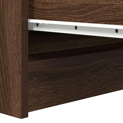Skænk 100x35x99 cm konstrueret træ brun egetræsfarve