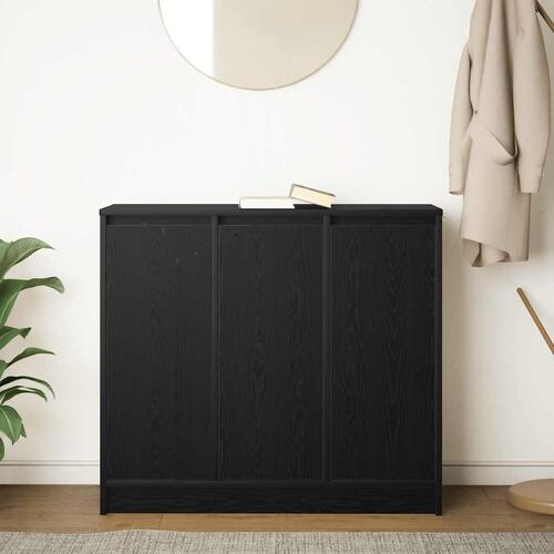 Skænk 85x34x76 cm konstrueret træ sort egetræsfarve