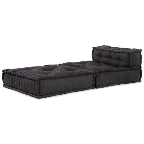 Modulpuf stof 70x70x54 antracitgrå