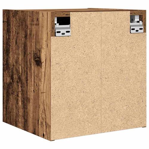 Væghængt sengebord 38x34x40 cm antikt træ