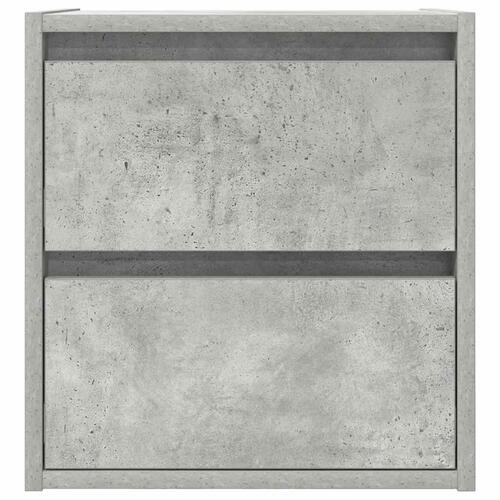 Væghængte sengeborde 2 stk. 38x34x40 cm betongrå
