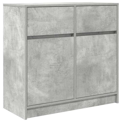 Skænk med skuffe 80x34x76 cm konstrueret træ betongrå