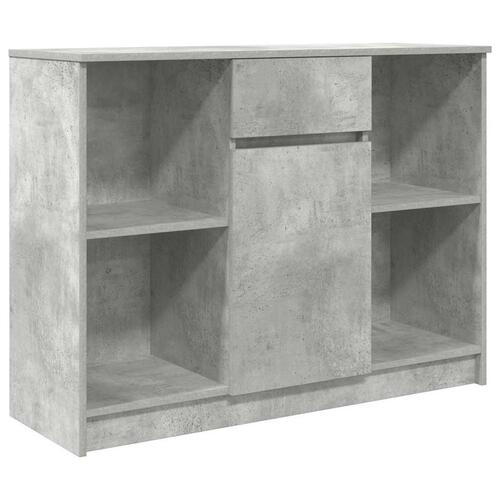 Skænk med skuffe 101x35x76 cm konstrueret træ betongrå