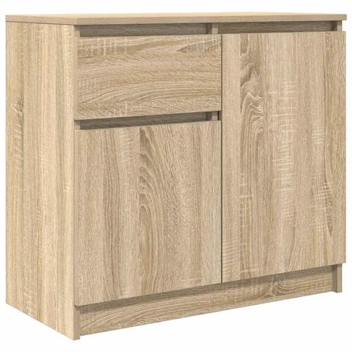 Skænk med skuffe 71x35x65 cm konstrueret træ sonoma-eg