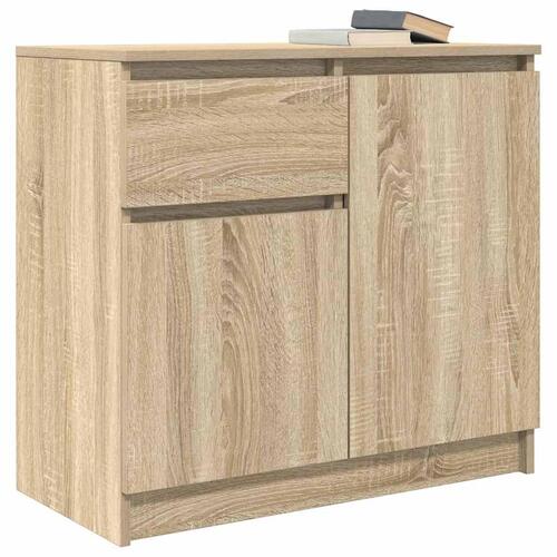 Skænk med skuffe 71x35x65 cm konstrueret træ sonoma-eg