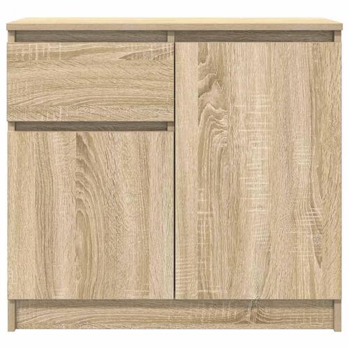 Skænk med skuffe 71x35x65 cm konstrueret træ sonoma-eg