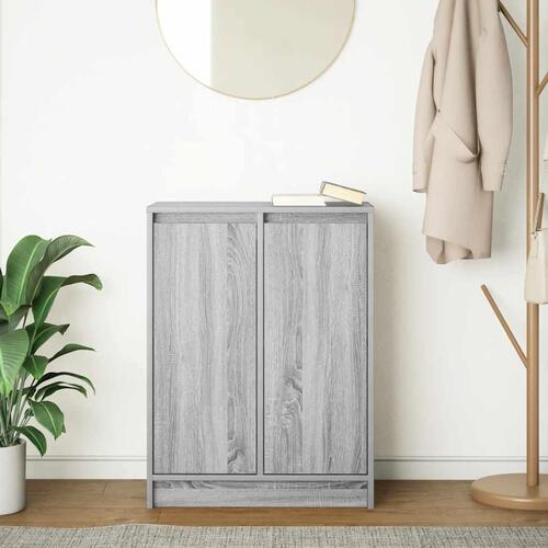 Skænk 57x34x76 cm konstrueret træ grå sonoma-eg