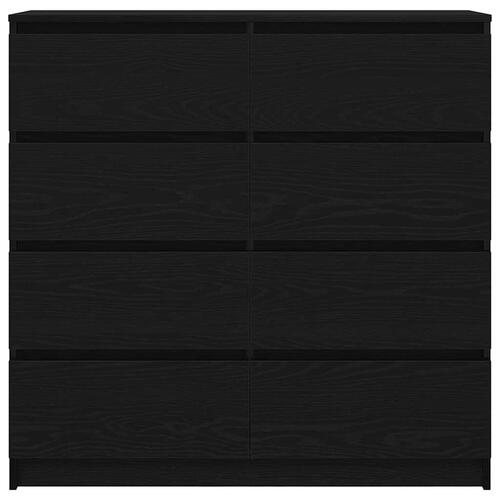 Skænk 100x35x99 cm konstrueret træ sort egetræsfarve