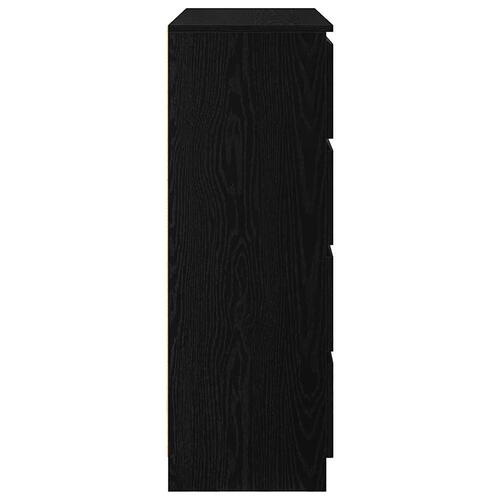 Skænk 100x35x99 cm konstrueret træ sort egetræsfarve
