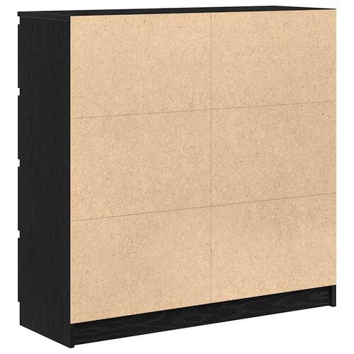 Skænk 100x35x99 cm konstrueret træ sort egetræsfarve
