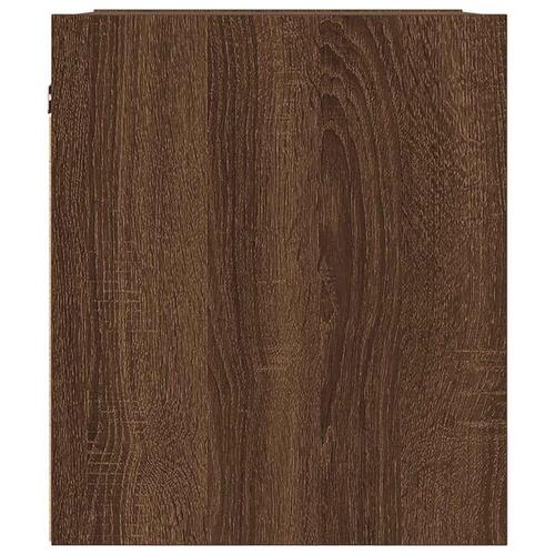 Væghængte sengeborde 2 stk. 38x34x40 cm brun egetræsfarve