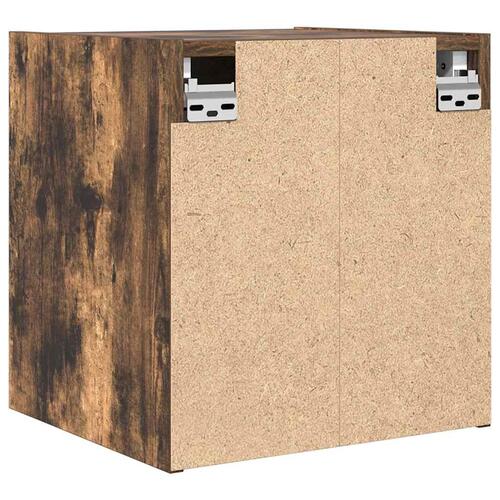 Væghængt sengebord 38x34x40 cm røget egetræsfarve