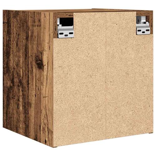 Væghængte sengeborde 2 stk. 38x34x40 cm antikt træ