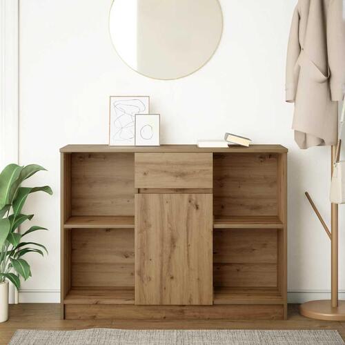 Skænk med skuffe 101x35x76 cm konstrueret træ kunsteg