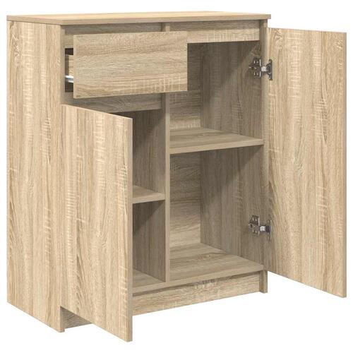 Skænk med skuffe 71x35x84 cm konstrueret træ sonoma-eg
