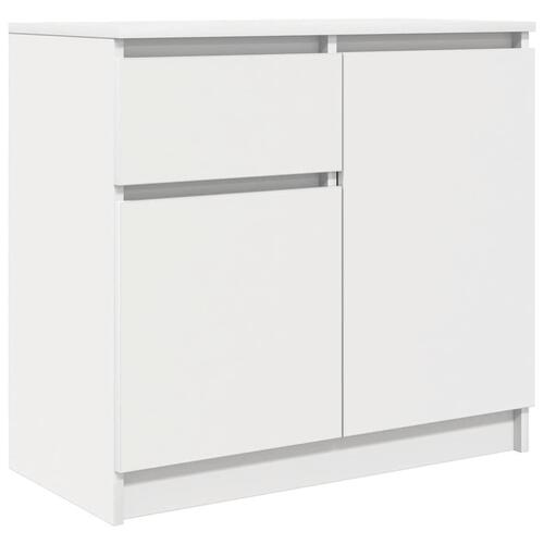 Skænk med skuffe 71x35x65 cm konstrueret træ hvid