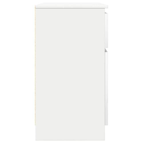 Skænk med skuffe 71x35x65 cm konstrueret træ hvid