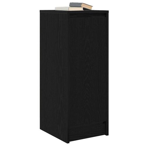 Skænk 29,5x34x76 cm konstrueret træ sort egetræsfarve