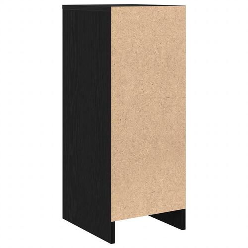Skænk 29,5x34x76 cm konstrueret træ sort egetræsfarve