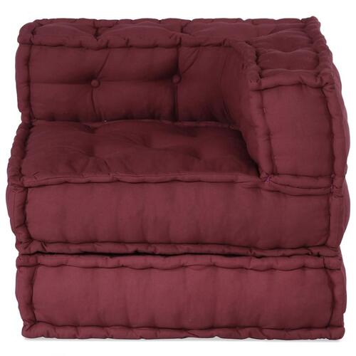 Modulpuf stof 70x70x54 brunrød