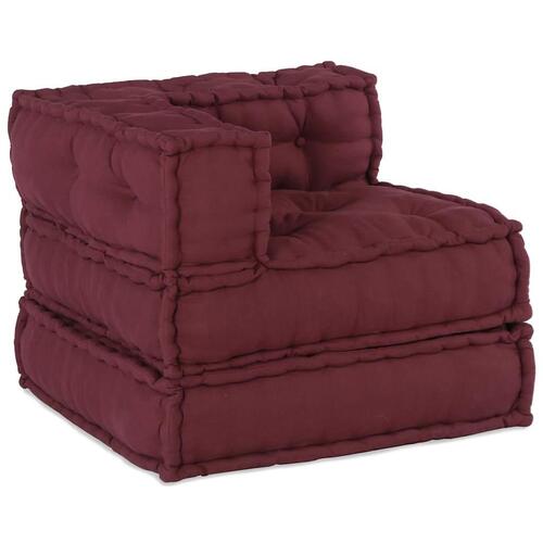 Modulpuf stof 70x70x54 brunrød
