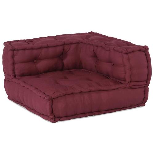 Modulpuf stof 70x70x54 brunrød