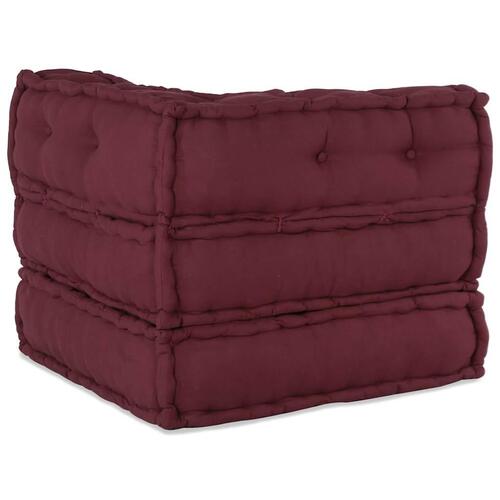 Modulpuf stof 70x70x54 brunrød