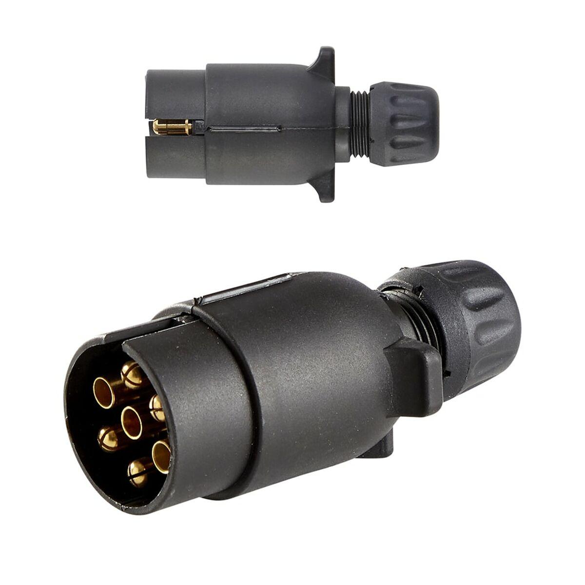 Rawlink trailerstik 7-polet han - 12 V, polypropylen, sort