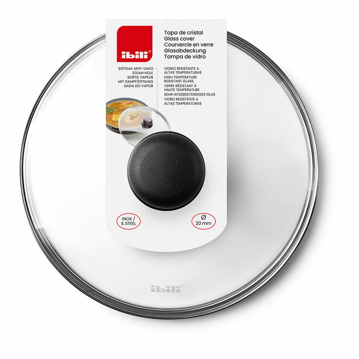 Ibili grydelåg i glas Krystal - Ø 24 cm