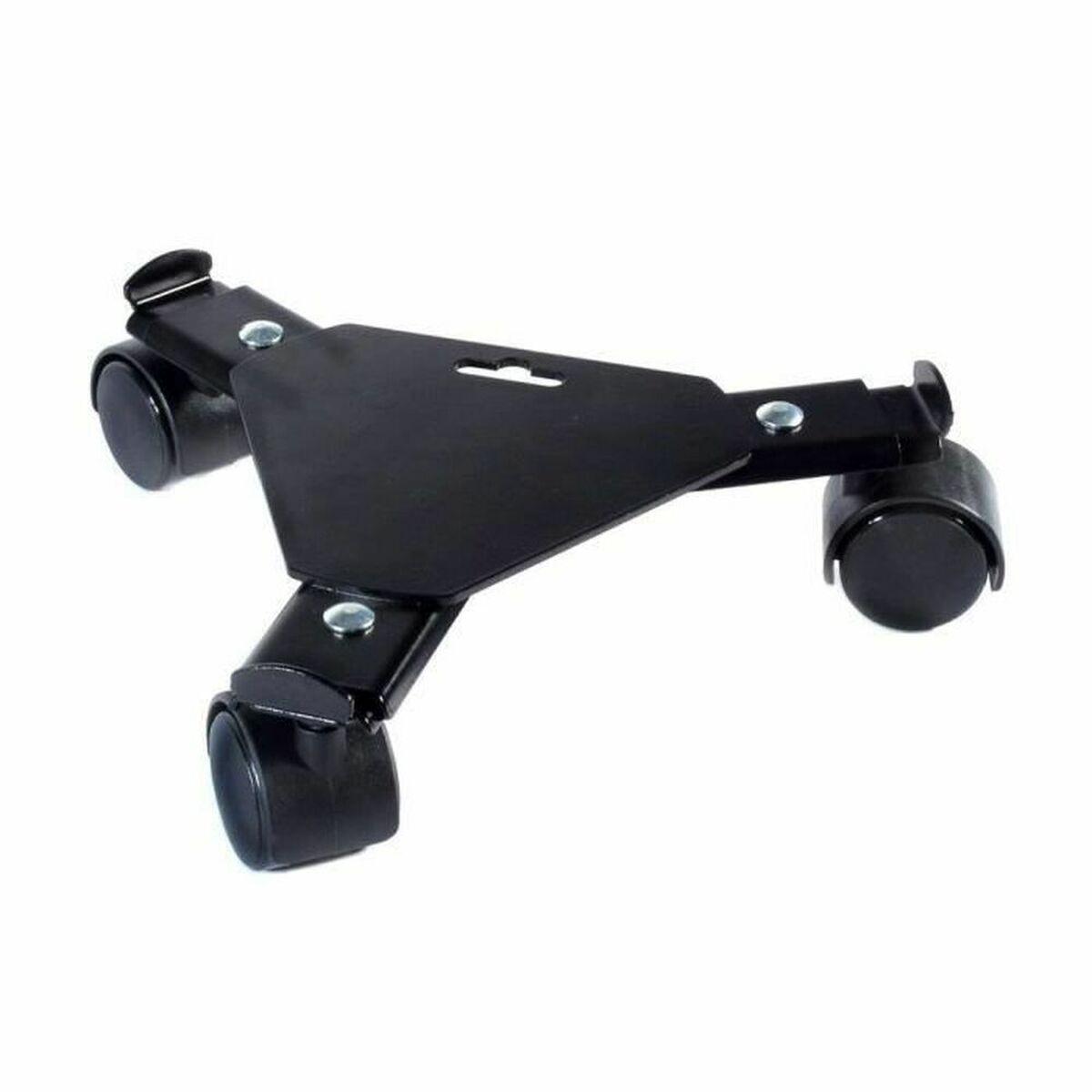 Nature planteopsats med hjul - sort metal, Ø 27/37 × 6 cm