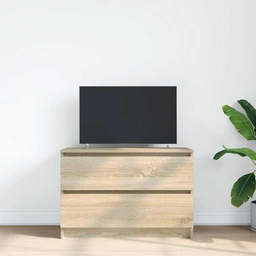 Tv-bord 80x35x54 cm konstrueret træ sonoma-eg