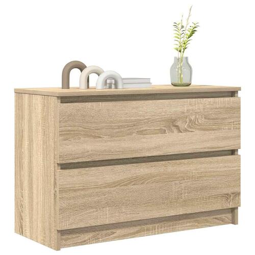 Tv-bord 80x35x54 cm konstrueret træ sonoma-eg