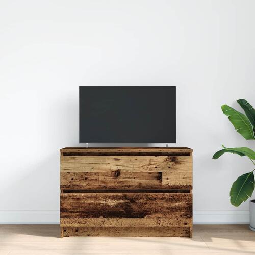 Tv-bord 80x35x54 cm konstrueret træ antikt trælook