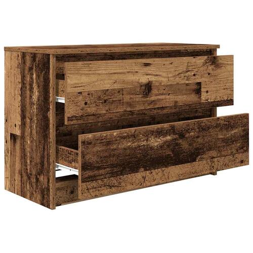 Tv-bord 80x35x54 cm konstrueret træ antikt trælook
