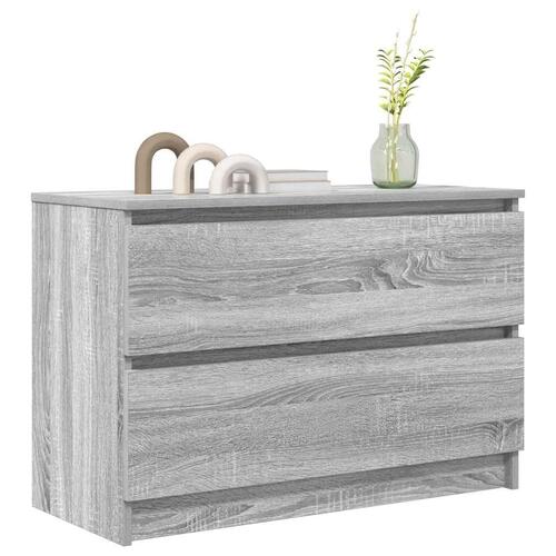 Tv-bord 80x35x54 cm konstrueret træ grå sonoma-eg