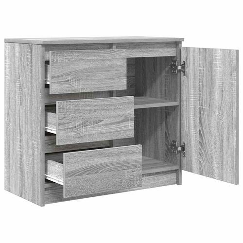 Skænk med skuffe 71x35x65 cm konstrueret træ grå sonoma-eg