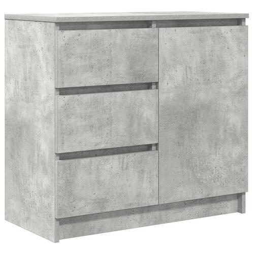 Skænk med skuffe 71x35x65 cm konstrueret træ betongrå
