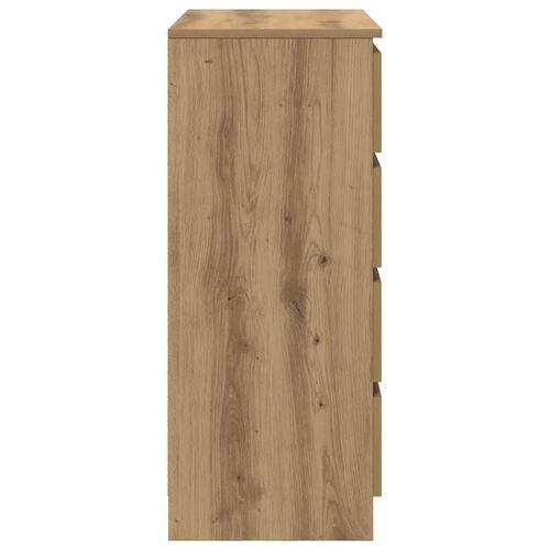Skænk med skuffer 71x35x84 cm konstrueret træ kunsteg
