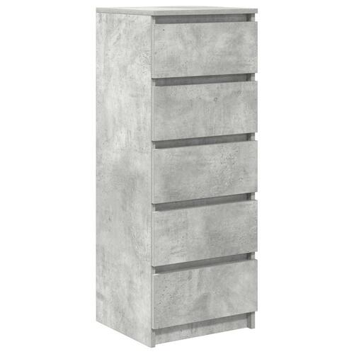 Skænk med skuffer 37,5x35x99 cm konstrueret træ betongrå
