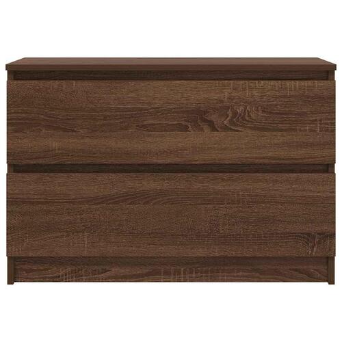 Tv-bord 80x35x54 cm konstrueret træ brun egetræsfarve