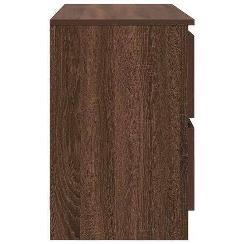 Tv-bord 80x35x54 cm konstrueret træ brun egetræsfarve