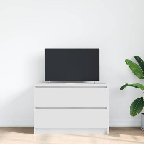 Tv-bord 80x35x54 cm konstrueret træ hvid