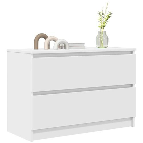 Tv-bord 80x35x54 cm konstrueret træ hvid