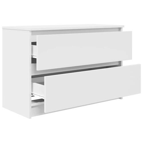 Tv-bord 80x35x54 cm konstrueret træ hvid